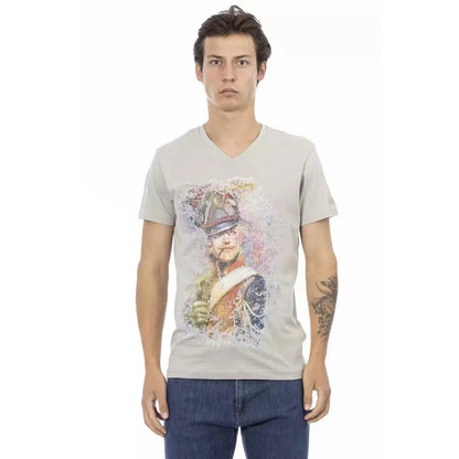 Trussardi Action Gray Cotton Men T-Shirt
