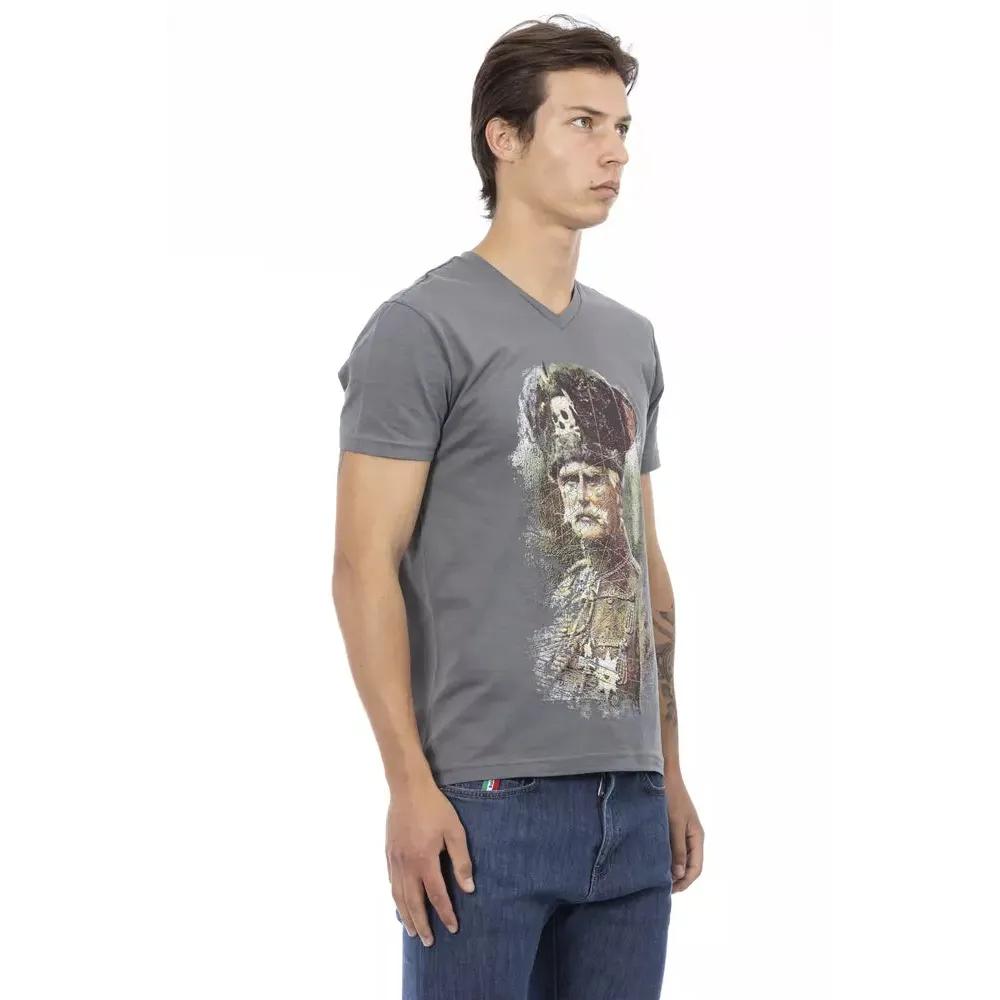 Trussardi Action Gray Cotton Men's T-Shirt