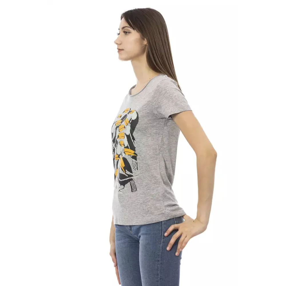 Trussardi Action Gray Cotton Women T-Shirt