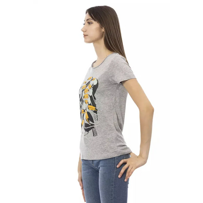 Trussardi Action Gray Cotton Women T-Shirt