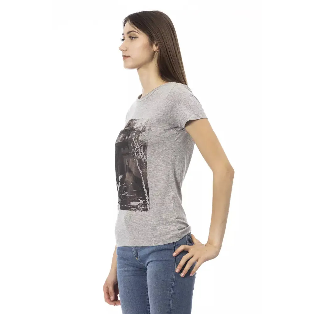 Trussardi Action Gray Cotton Women T-Shirt