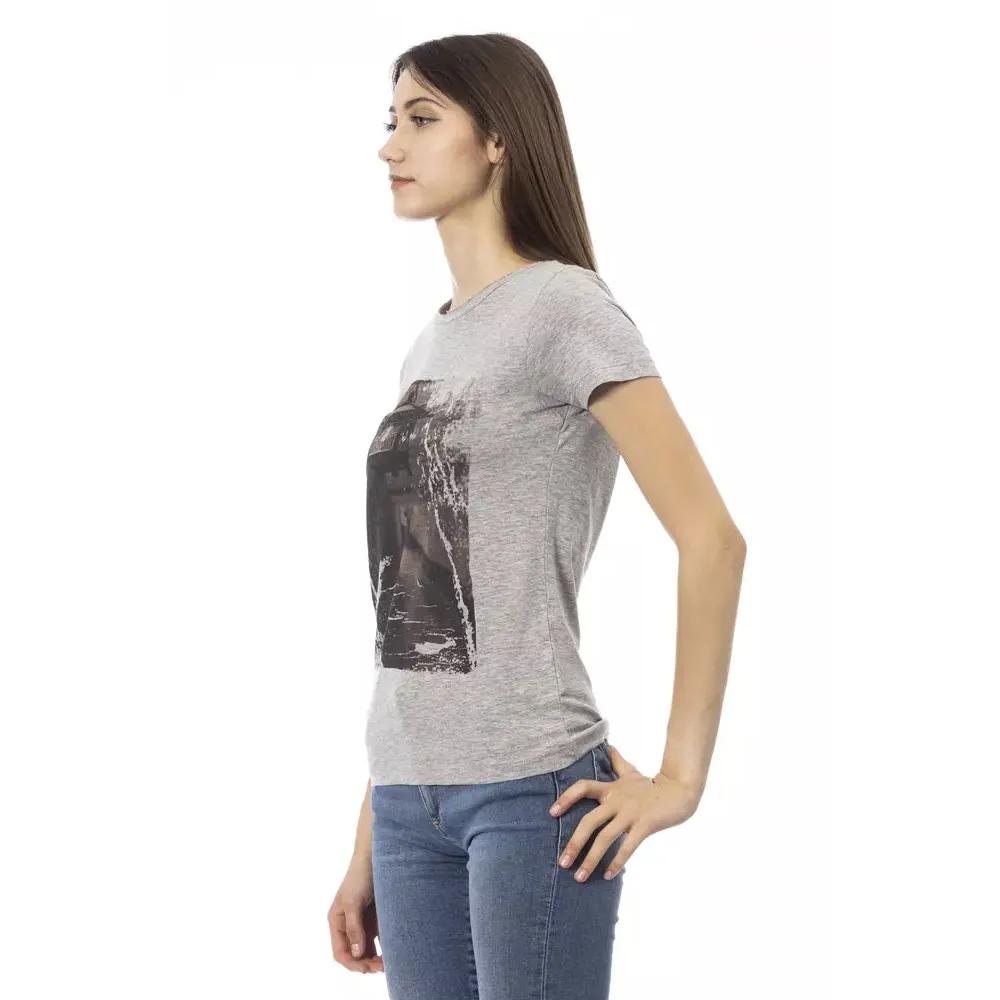 Trussardi Action Gray Cotton Women T-Shirt