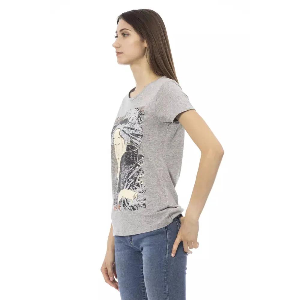 Trussardi Action Gray Cotton Women T-Shirt