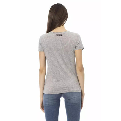 Trussardi Action Gray Cotton Women T-Shirt
