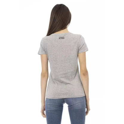 Trussardi Action Gray Cotton Women T-Shirt