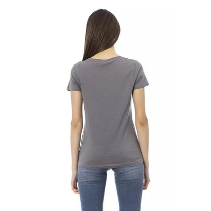 Trussardi Action Gray Cotton Women T-Shirt