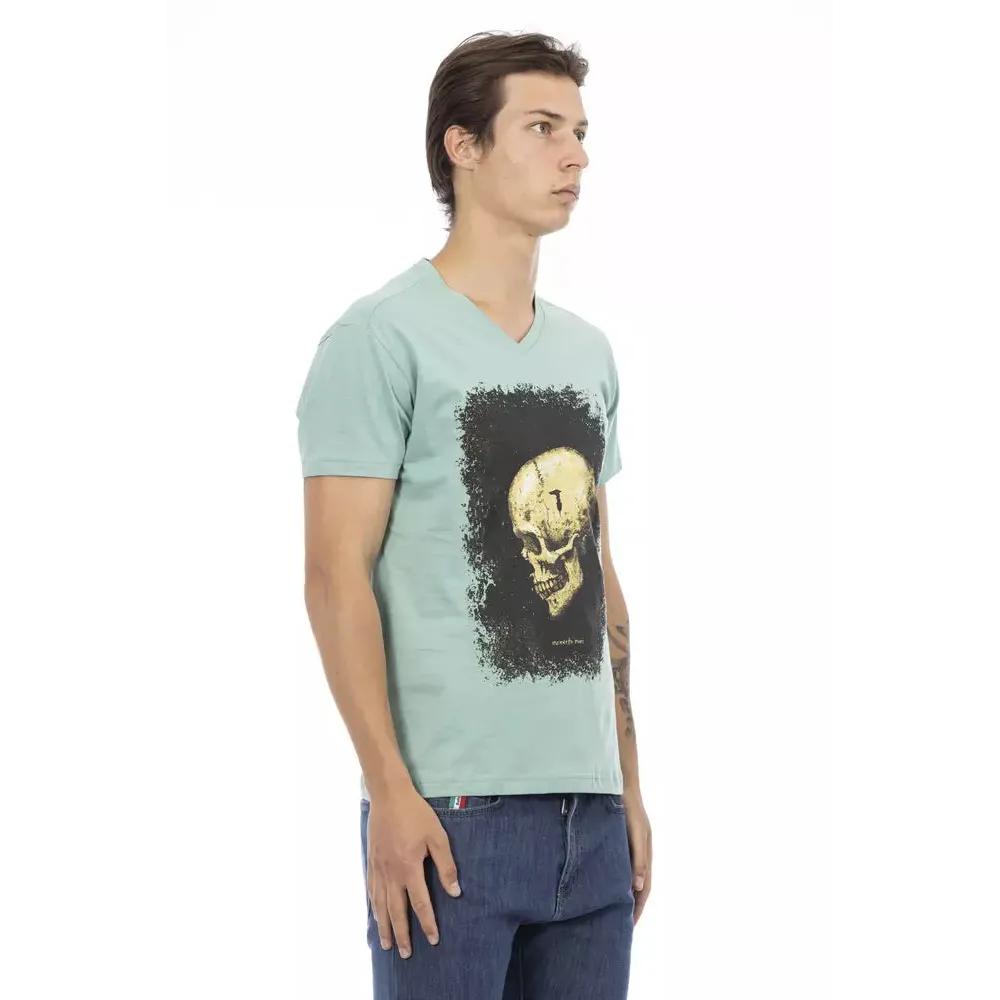Trussardi Action Green Cotton Men T-Shirt