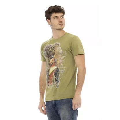 Trussardi Action Green Cotton Men T-Shirt