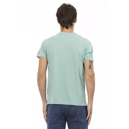 Trussardi Action Green Cotton Men T-Shirt