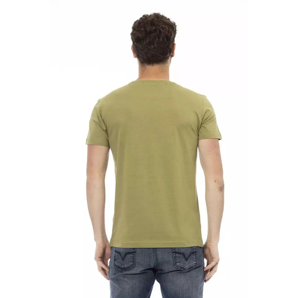 Trussardi Action Green Cotton Men T-Shirt
