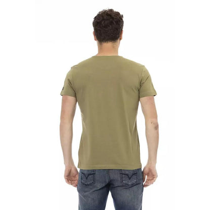 Trussardi Action Green Cotton Men T-Shirt