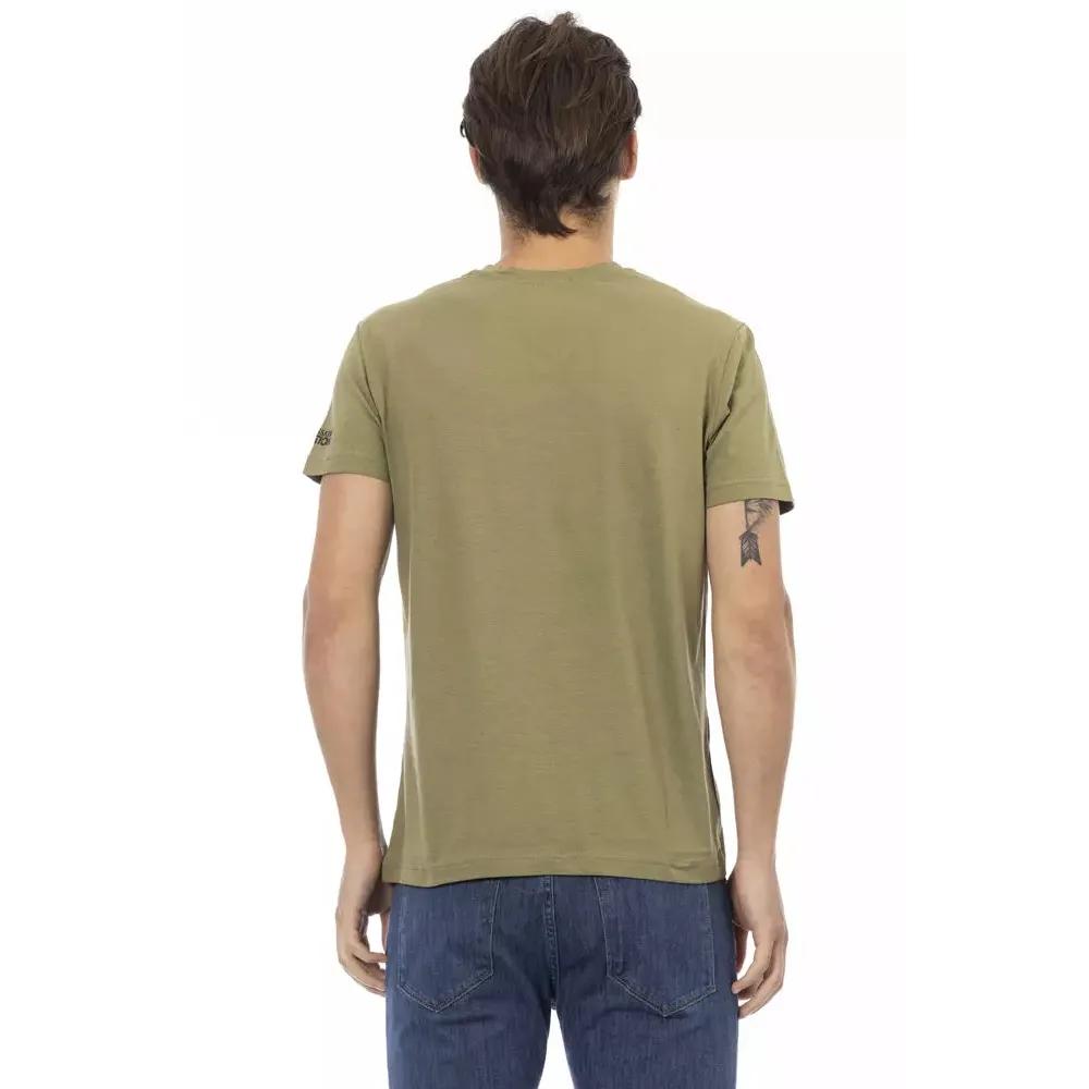 Trussardi Action Green Cotton Men T-Shirt