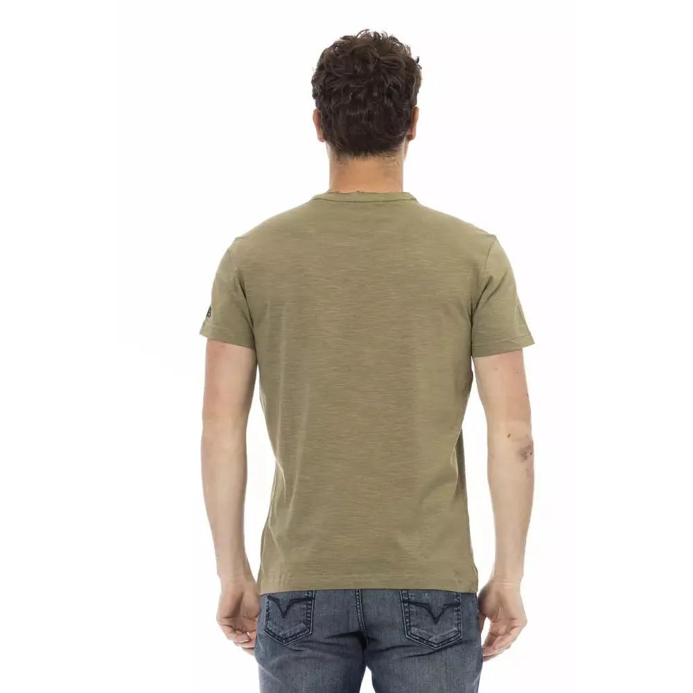 Trussardi Action Green Cotton Men T-Shirt