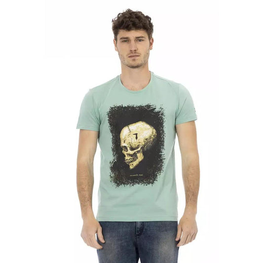 Trussardi Action Green Cotton Men T-Shirt