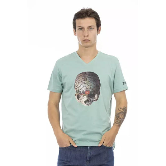 Trussardi Action Green Cotton Men T-Shirt