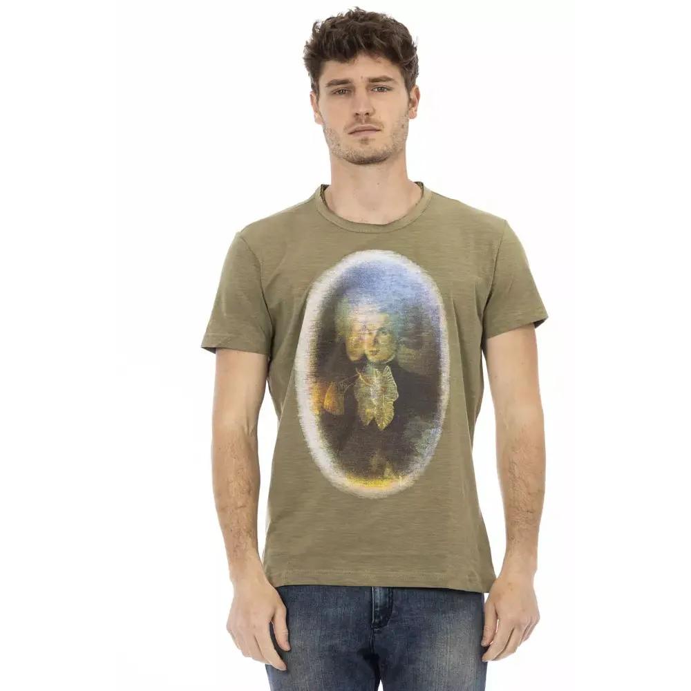 Trussardi Action Green Cotton Men T-Shirt