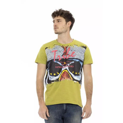 Trussardi Action Green Cotton Men T-Shirt