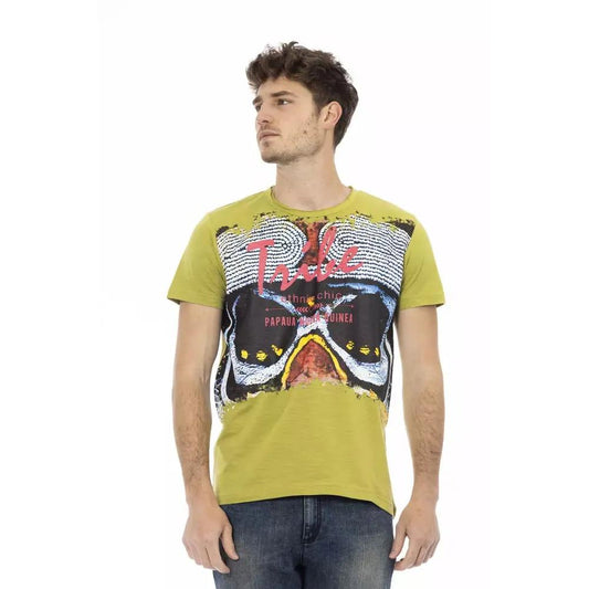 Trussardi Action Green Cotton Men T-Shirt