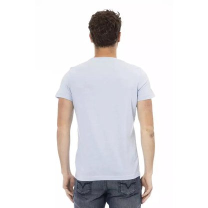 Trussardi Action Light Blue Cotton Men T-Shirt