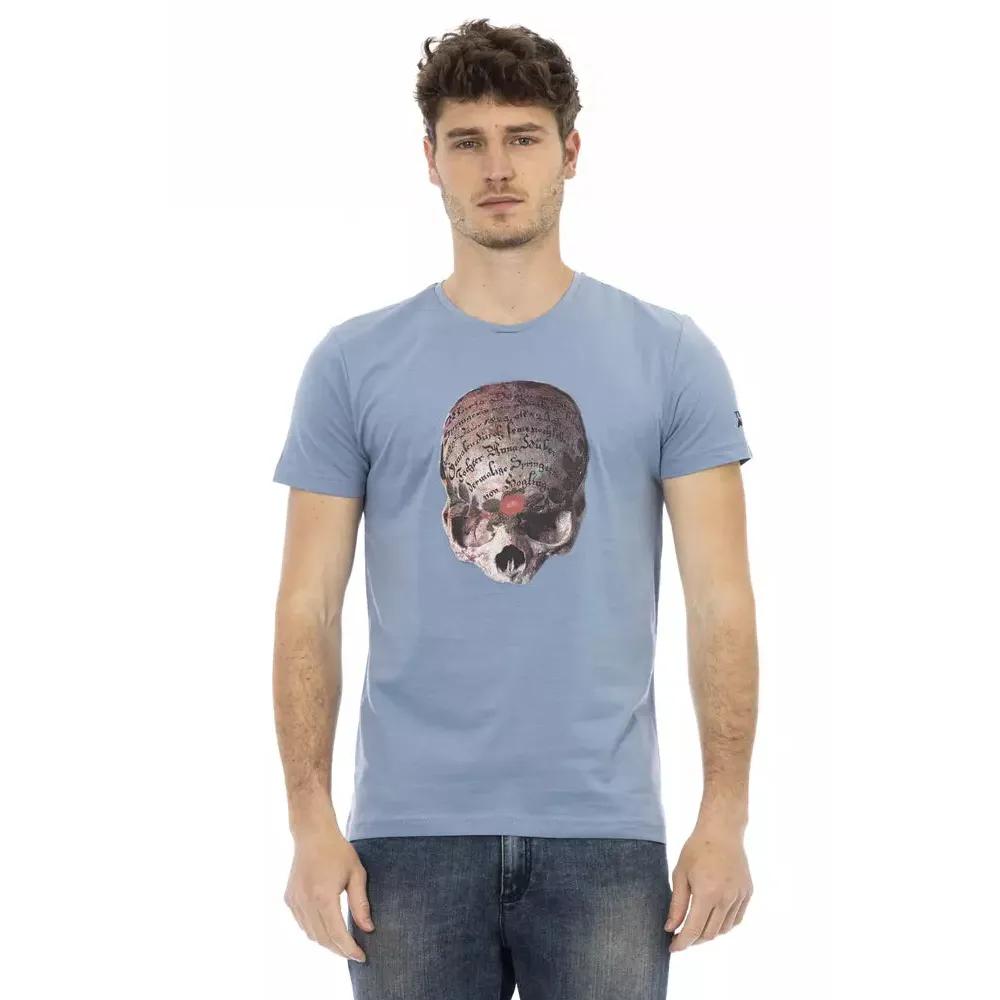 Trussardi Action Light Blue Cotton Men T-Shirt