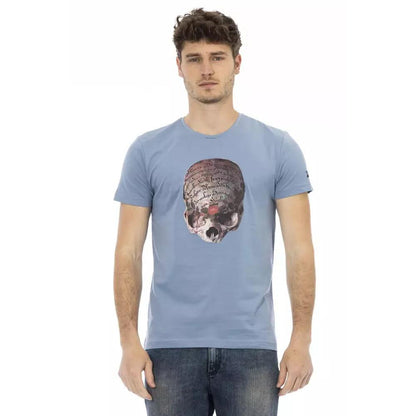 Trussardi Action Light Blue Cotton Men T-Shirt