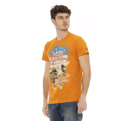 Trussardi Action Orange Cotton Men T-Shirt
