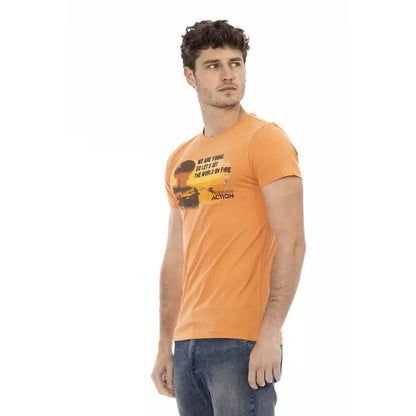 Trussardi Action Orange Cotton Men T-Shirt