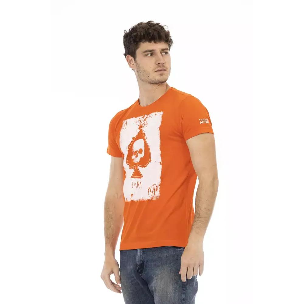 Trussardi Action Orange Cotton Men T-Shirt