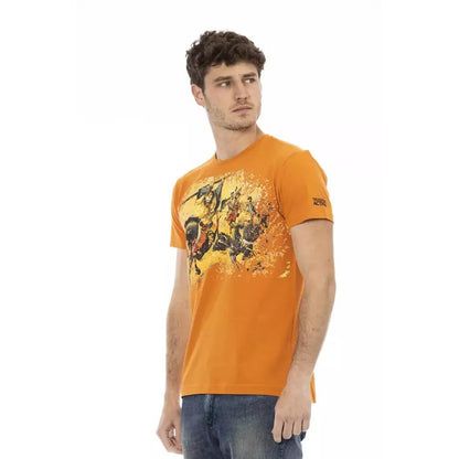 Trussardi Action "Orange Cotton Men T-Shirt"
