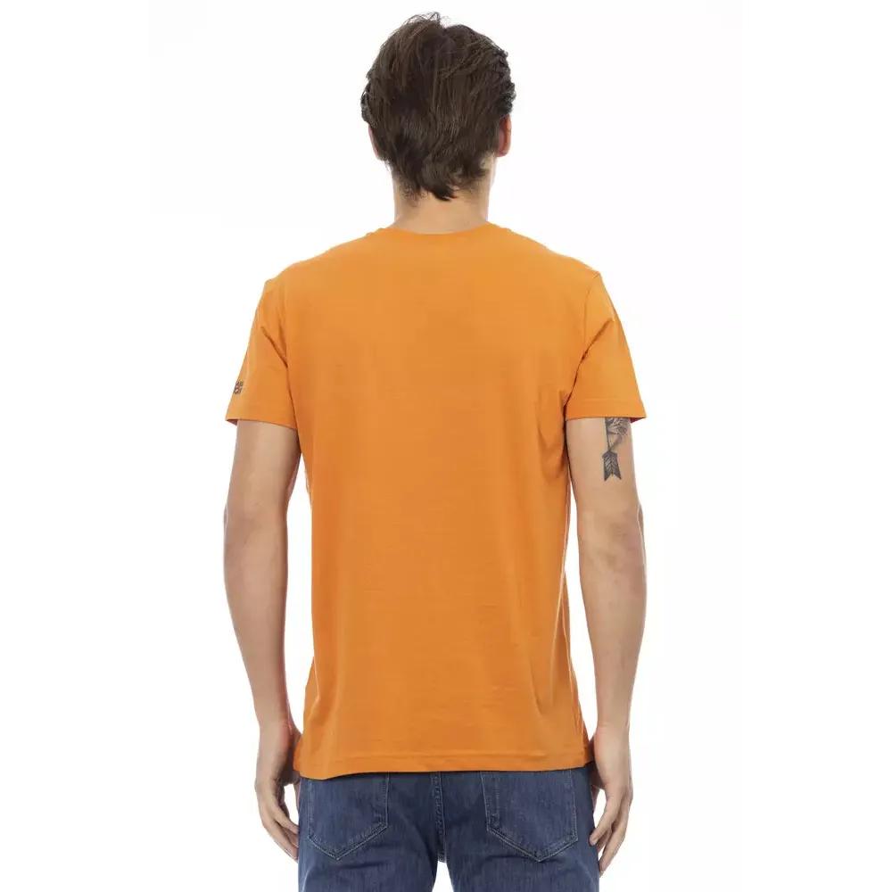Trussardi Action Orange Cotton Men T-Shirt