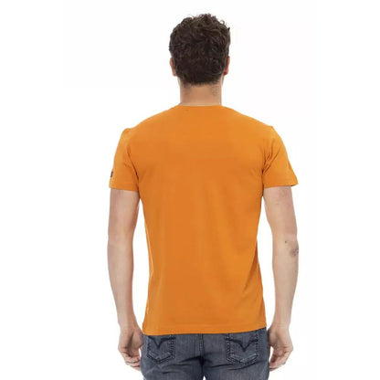 Trussardi Action "Orange Cotton Men T-Shirt"