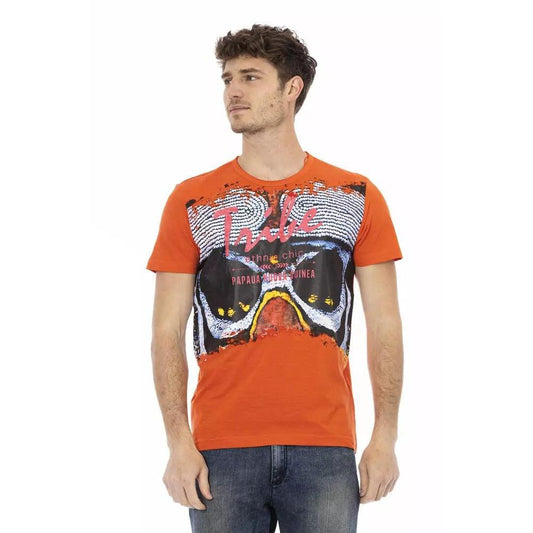 Trussardi Action Orange Cotton Men T-Shirt