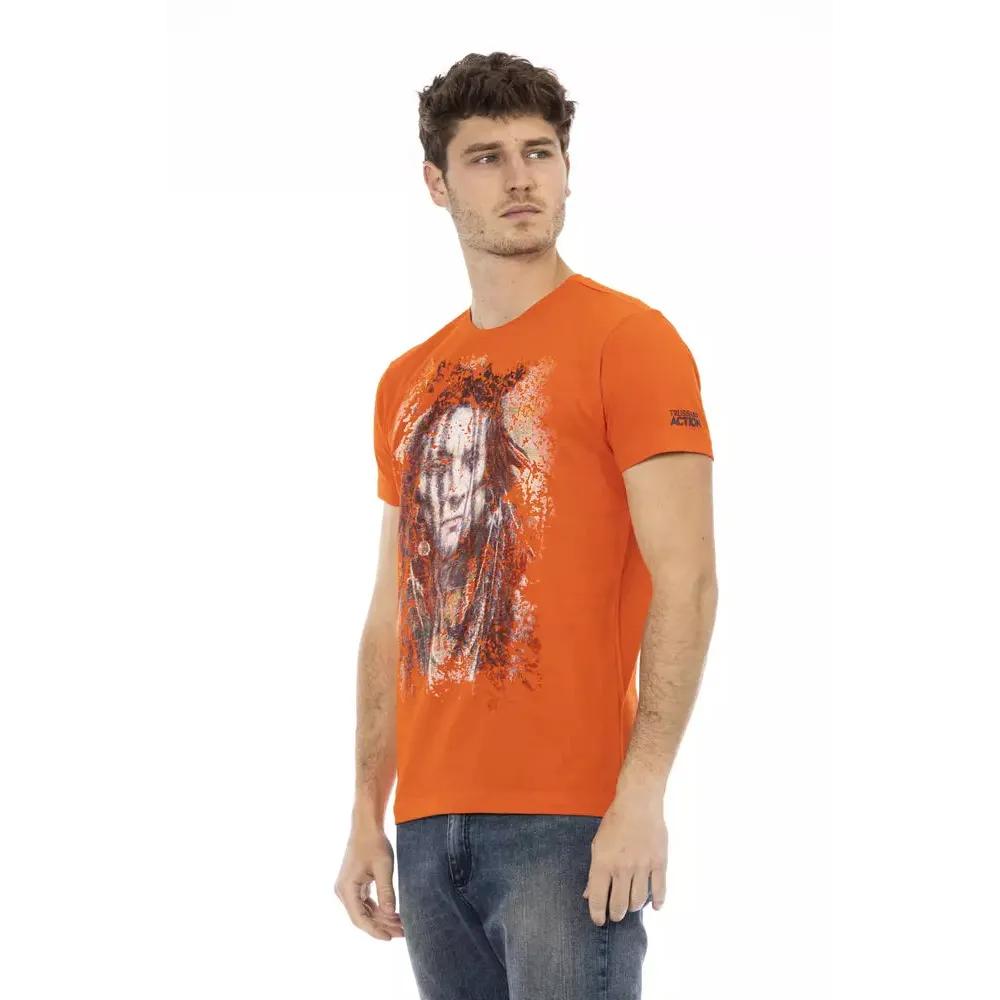 Trussardi Action Orange Cotton Men's T-Shirt