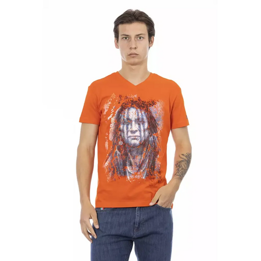 Trussardi Action Orange Cotton Men's T-Shirt