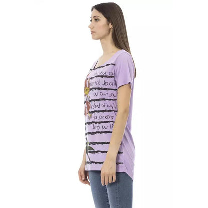 Trussardi Action Purple Cotton Women T-Shirt