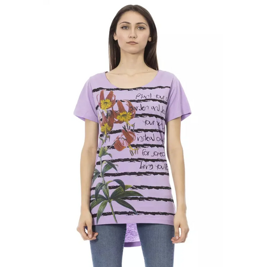 Trussardi Action Purple Cotton Women T-Shirt