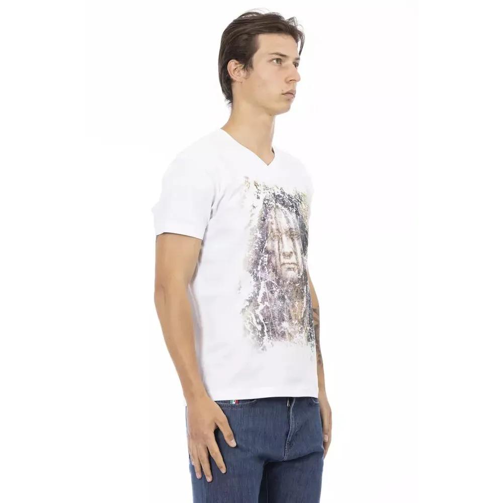 Trussardi Action White Cotton Men T-Shirt