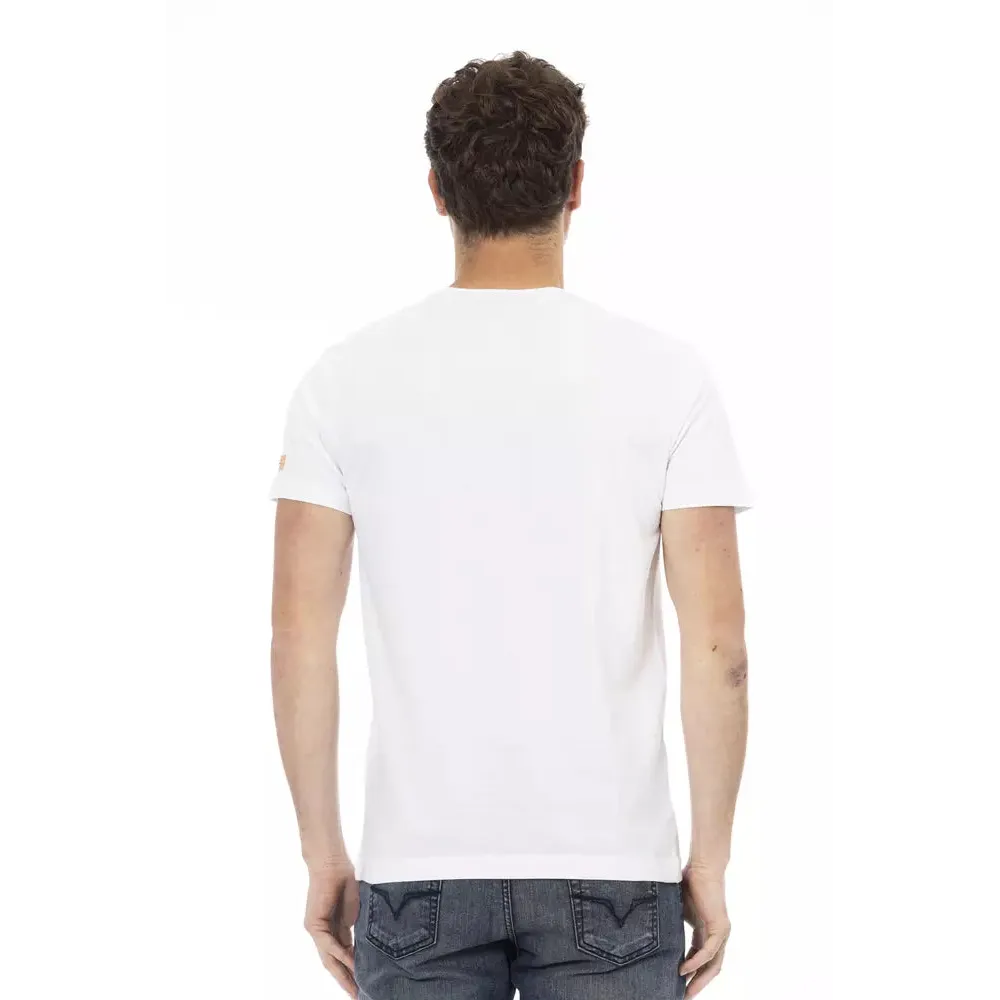 Trussardi Action White Cotton Men T-Shirt