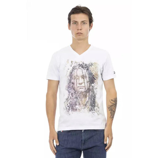 Trussardi Action White Cotton Men T-Shirt