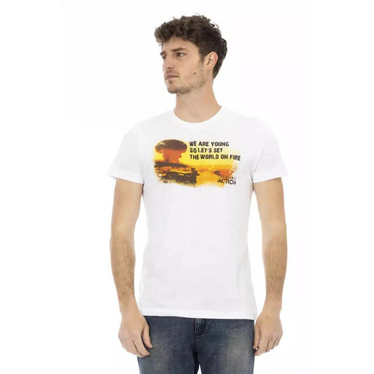 Trussardi Action White Cotton Men T-Shirt