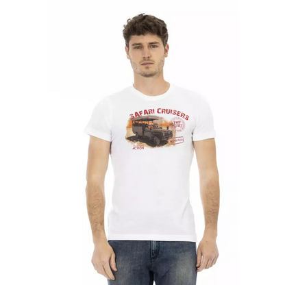 Trussardi Action White Cotton Men T-Shirt