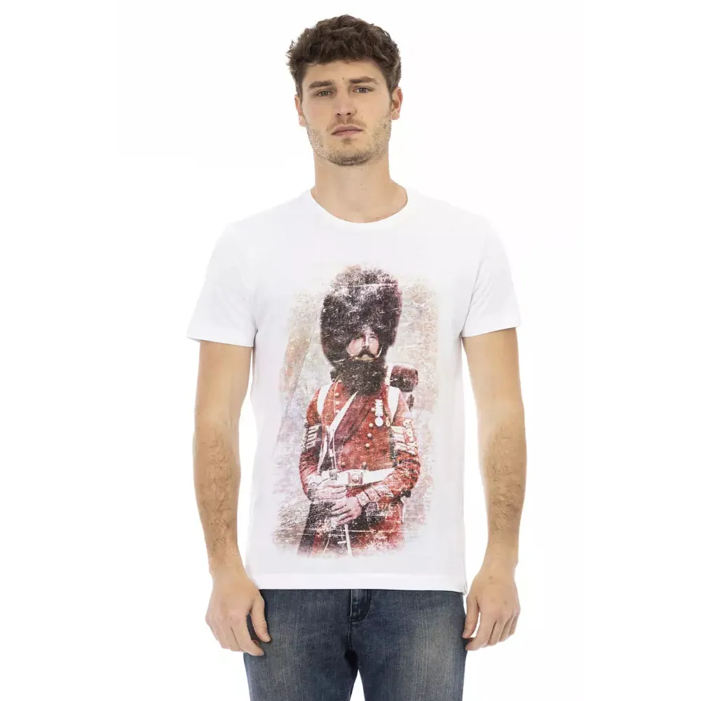 Trussardi Action White Cotton Men T-Shirt
