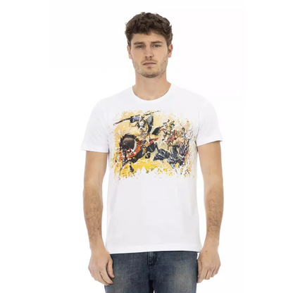 Trussardi Action White Cotton Men T-Shirt