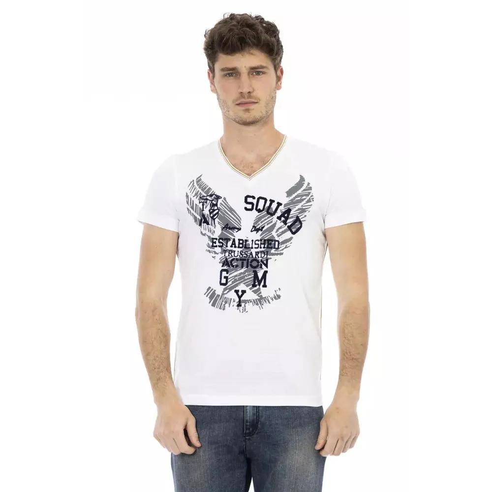 Trussardi Action White Cotton Men's T-Shirt