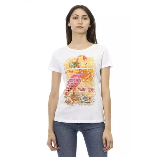 Trussardi Action White Cotton Tops & T-Shirt