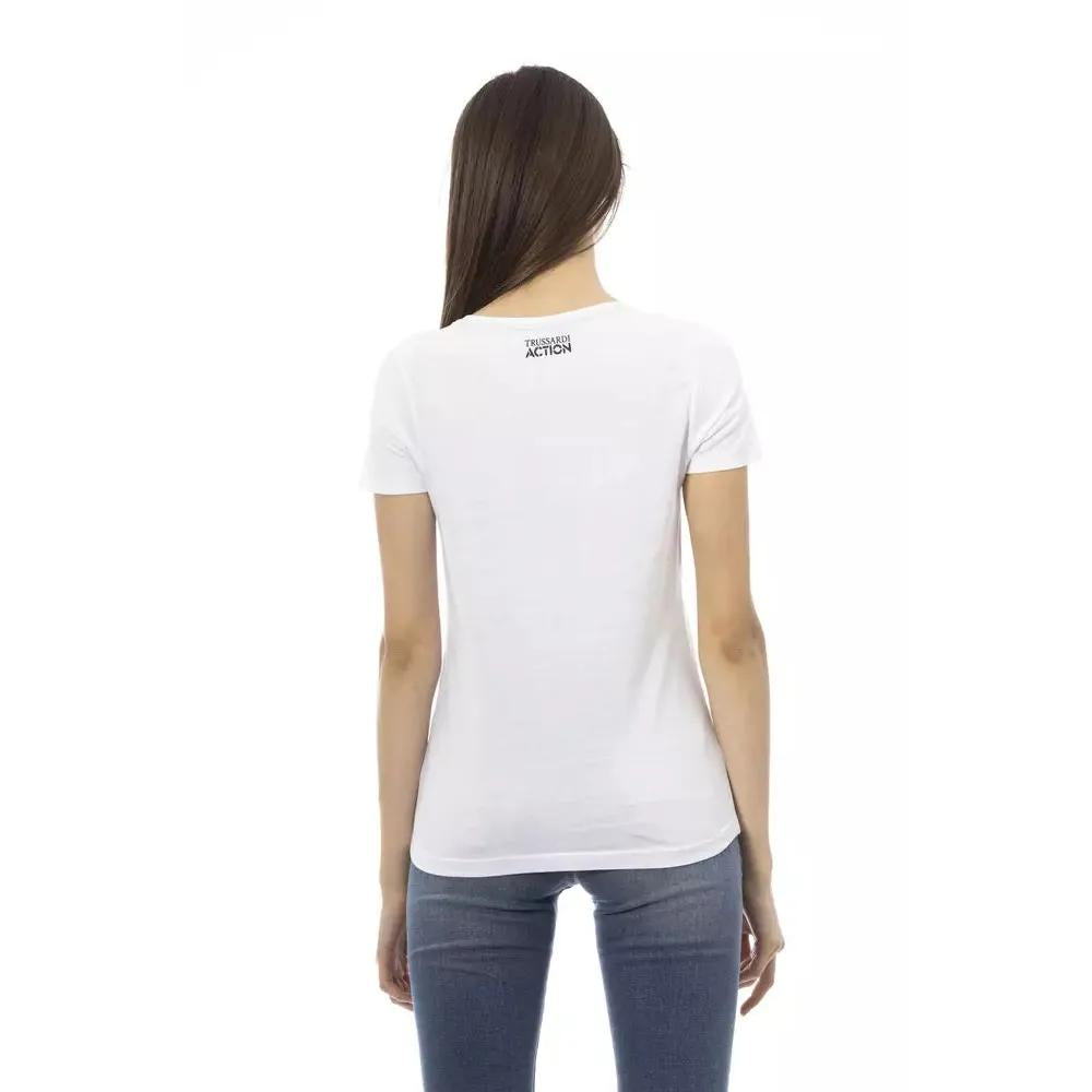 Trussardi Action White Cotton Women T-Shirt