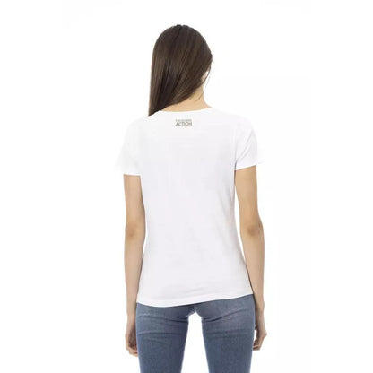 Trussardi Action White Cotton Women T-Shirt