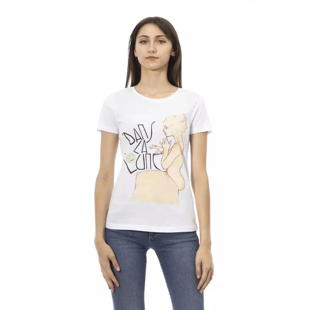 Trussardi Action White Cotton Women T-Shirt