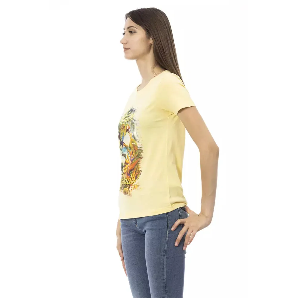 Trussardi Action Yellow Cotton Women T-Shirt