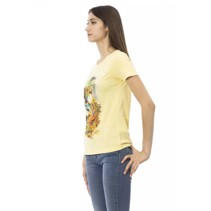 Trussardi Action Yellow Cotton Women T-Shirt